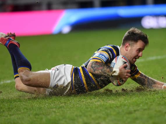 Richie Myler scores against Toronto in March. Picture by Jonathan Gawthorpe.
