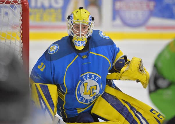 HELLO AGAIN: Sam Gospel is back for a second season with Leeds Chiefs in NIHL National. Picture: Dean Woolley