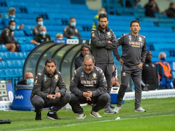 BALANCE - Marcelo Bielsa saw negatives and positives in Leeds United's 1-1 draw with Luton Town. Pic: Bruce Rollinson