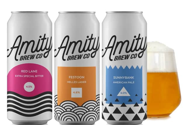 A selection of Amity beers.