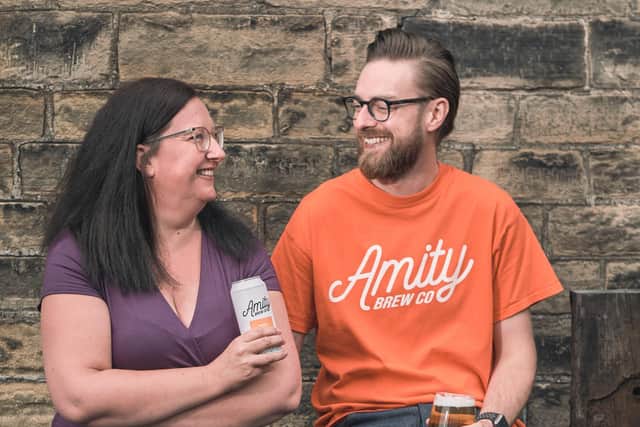 Amity Brew Co, head of communications Verity Clarke and co-founder Russ Clarke (picture: Neash photo/video).