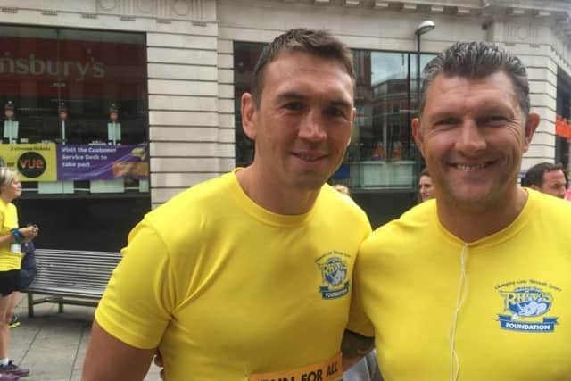 Kevin Sinfield and Barrie McDermott.