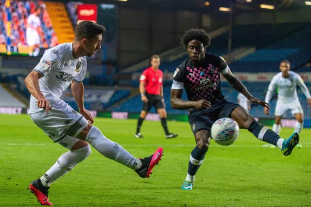 Fans hope Pablo Hernandez, pictured putting in a cross against Luton on Tuesday, will play more minutes against Blackburn. Picture: Bruce Rollinson/JJPIMedia.