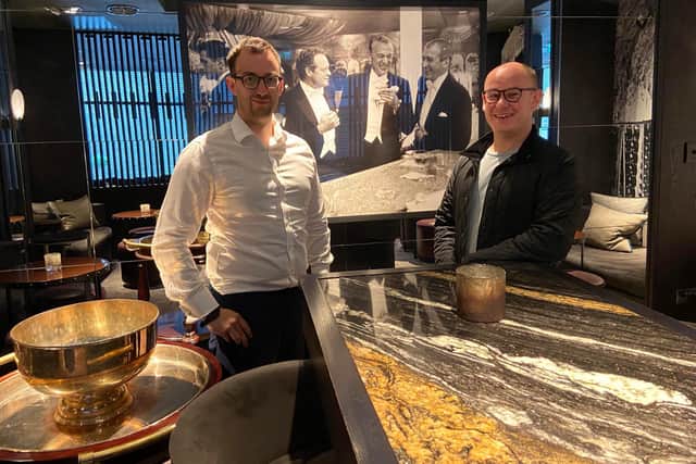 Oliver Stot and Stuart Bonis, of the Dakota Hotels chain, pictured in the Leeds chain.