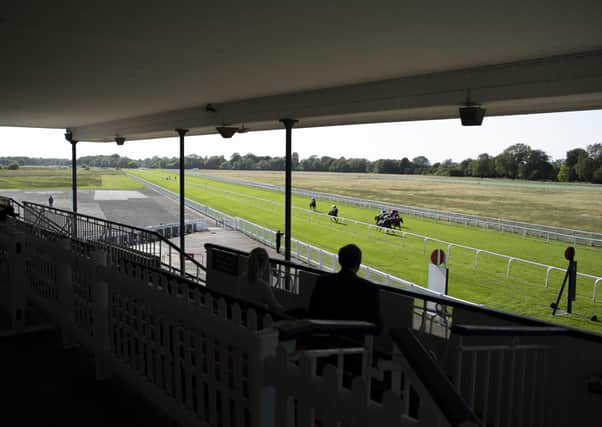 Windsor racecourse during social distancing meetings. Picture: Edward Whitaker/Pool via Getty Images