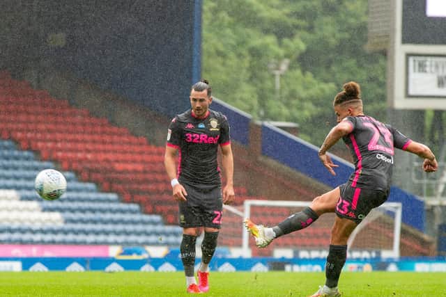 BEAUTIFUL - Marcelo Bielsa was delighted with Kalvin Phillips' eye-catching free-kick at Blackburn Rovers, in Leeds United's 3-1 win. Pic: Bruce Rollinson