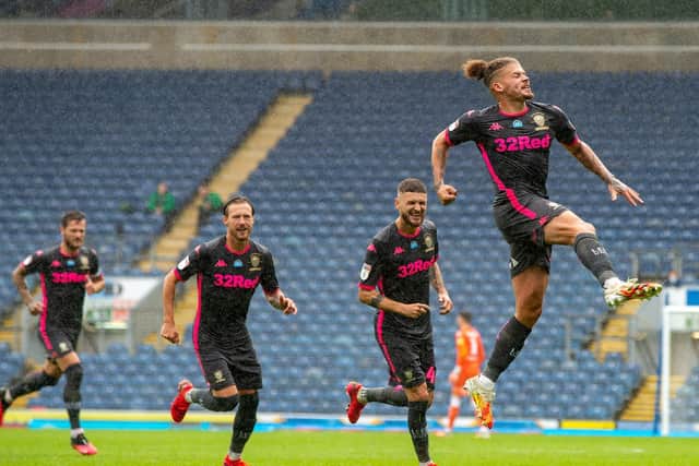 CONTROL - Kalvin Phillips put Leeds United 2-0 up at Blackburn Rovers and they eventually ran out 3-1 winners, controlling the game to the end. Pic: Bruce Rollinson