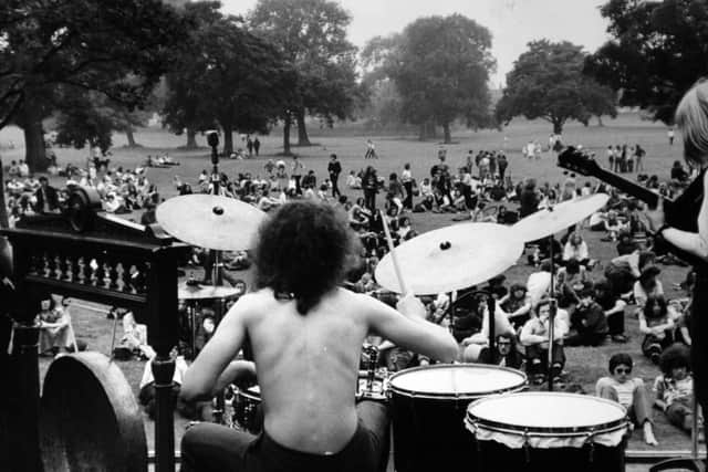 This photo was taken from behind the stage.