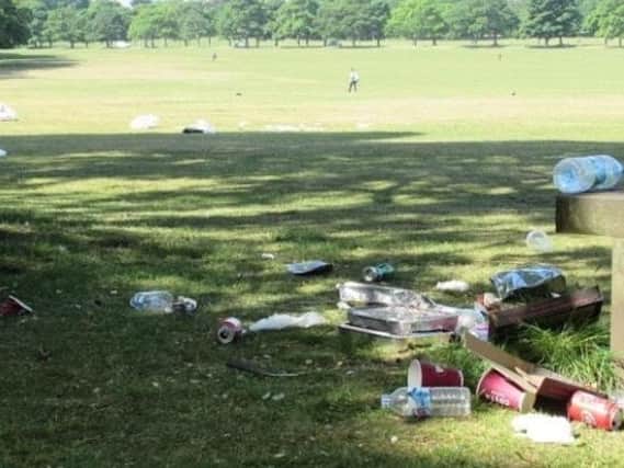 Rubbish left in Roundhay Park.
Pic: Friends of Roundhay Park