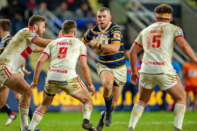 Cameron Smith on the attack against Hull KR.
Picture: Bruce Rollinson.