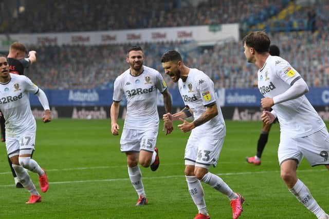 ICE COOL: Leeds United midfielder Mateusz Klich celebrates netting from the penalty spot shortly before half-time. Photo by Jonathan Gawthorpe.