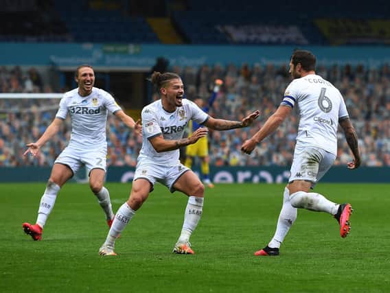 ROUT - Captain Liam Cooper scored a fine third for Leeds United. He later came off to a standing ovation from the directors box at Elland Road. Pic: Jonathan Gawthorpe