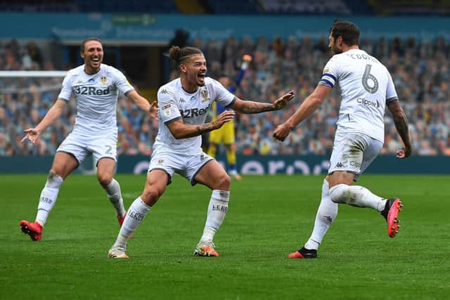 Leeds United captain Liam Cooper celebrates at Elland Road. (Image: Jonathan Gawthorpe)