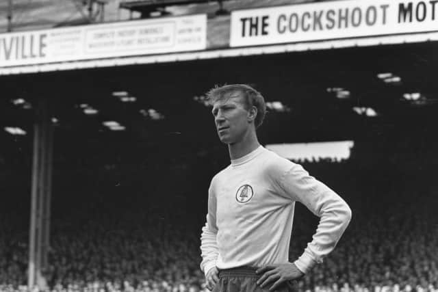 LEGEND: Jack Charlton, in action for Leeds United against Manchester City in September 1968. Photo by Keystone/Getty Images.
