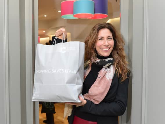 Back in 2014, Gaynor was the VIP guest to open the new Cancer Research UK premium store in Leeds City Centre.  The regular shopper and donator is now urging shoppers to help get life-saving research back on track as shops re-opens with new COVID-19 safety measures.