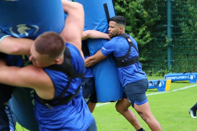 Kruise Leeming in training with Rhinos on Monday,  July 13. Picture by Phil Daly.