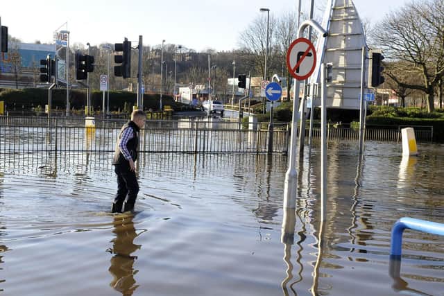 Flooding in Kirkstall Road. 27 December 2015. Picture Bruce Rollinson