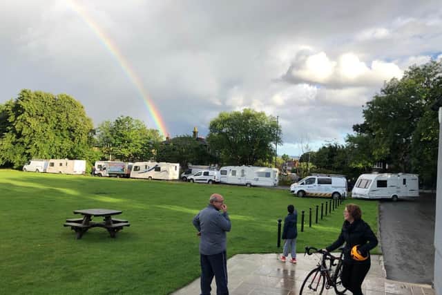 Travellers have pitched up at Gledhow Sports and Social club.