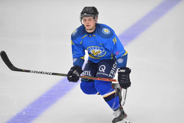KEY MAN: Leeds Chiefs' defenceman, Lewis Baldwin. Picture courtesy of Dean Woolley.