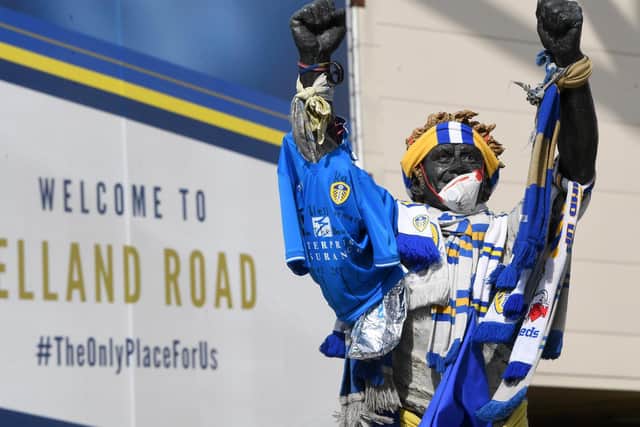 Leeds United fans are being asked to remember social distancing guidelines and why they have been put in place. Picture: Jonathan Gawthorpe