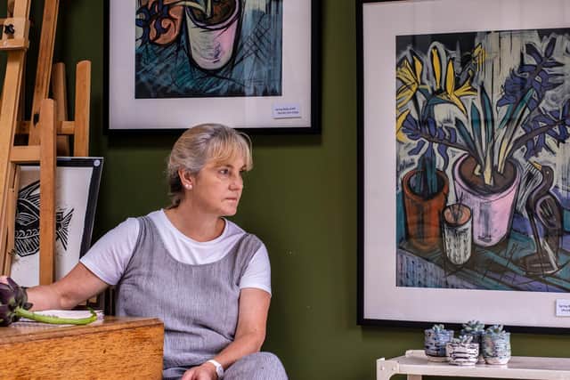 Kim has spent the last year focusing full-time on her artwork after four decades in the legal profession. Photo: Ernesto Rogata