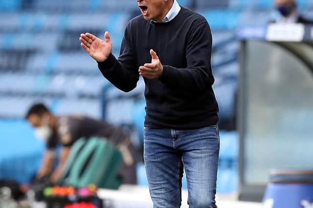 FRUSTRATION: For Barnsley boss Gerhard Struber at Elland Road. Photo by Martin Rickett/PA Wire.