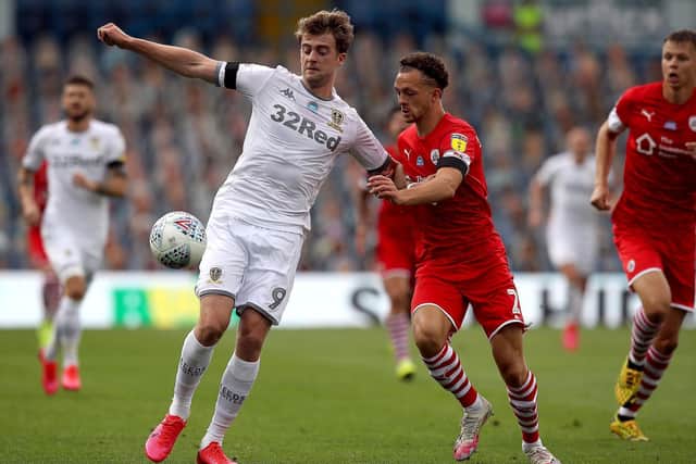 Leeds United striker Patrick Bamford battled at Elland Road. (PA)