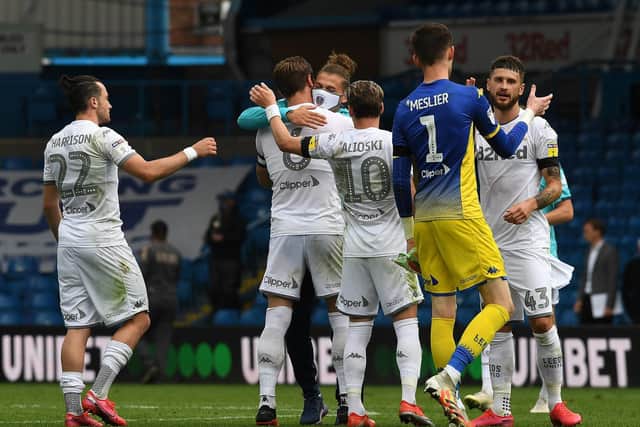 JOB DONE - Leeds United got the result against Barnsley, despite some difficulties, and moved a giant step towards promotion. Pic: Jonathan Gawthorpe