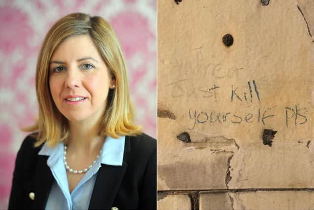 MP Andrea Jenkyns has received violent threats including a message to 'kill herself' at her constituency office