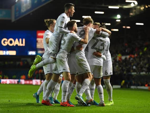 PROMOTED - Leeds United will be a Premier League club next season after West Brom lost to Huddersfield Town, confirming a top-two finish for the Whites. Pic: Getty