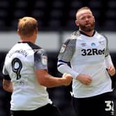 KEY MEN: Derby County's former England captain and now Rams skipper Wayne Rooney, right, and top scorer Martyn Waghorn who is back from suspension. Picture by Mike Egerton/PA Wire.