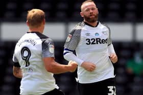 KEY MEN: Derby County's former England captain and now Rams skipper Wayne Rooney, right, and top scorer Martyn Waghorn who is back from suspension. Picture by Mike Egerton/PA Wire.