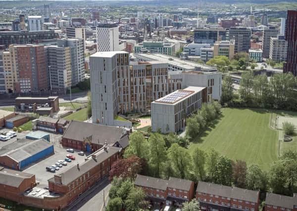 Aerial CGI of Pickard Properties' new student scheme at Carlton Hill in Leeds