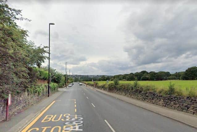 A man was taken to hospital after a crash on Carr Road in Leeds. Photo: Google.