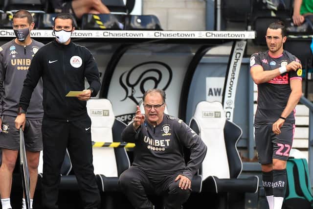 LEADER: Leeds United head coach Marcelo Bielsa masterminds another victory in Sunday's Championship clash at Derby County. Picture by Mike Egerton/PA Wire.