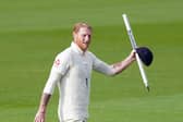 SUPERMAN: England's Ben Stokes walks off with a stump after the hosts' win on day five at Emirates Old Trafford. Picture: Jon Super/NMC Pool/PA