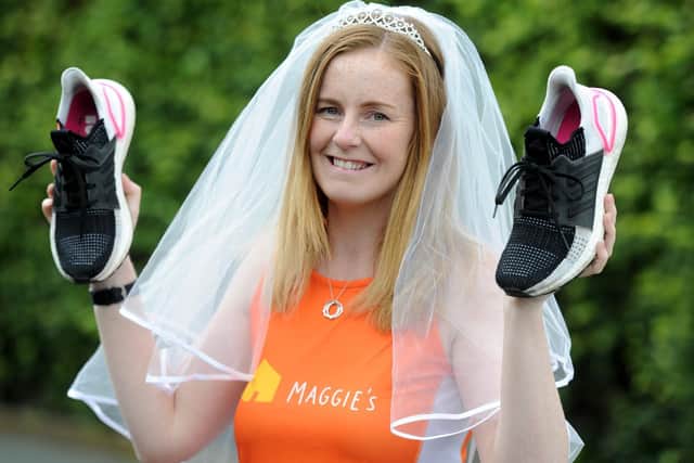 Laura Bebbington, 30, is going to run a half-marathon in aid of Maggie's Yorkshire centre in Leeds on the day she would have been getting married. Picture: Gerard Binks