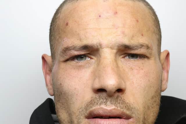 Jonathon Brown was jailed for four years, eight months for robbing a hospital worker on Town Street, Armley.