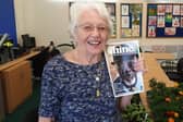 Joan Bennet with her copy of Shine magazine which has helped older people in Leeds feel connected during lockdown.