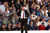 PAST BATTLES: Sir Alex Ferguson on the Elland Road sidelines as Manchester United take on Leeds United in the Premier League clash of September 2002. Photo by John Peters/Manchester United via Getty Images.