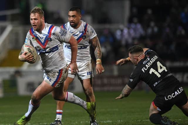 Joe Westerman in possession for Wakefield Trinity during their Cup fifth round win over Bradford Bulls. Picture by Jonathan Gawthorpe.