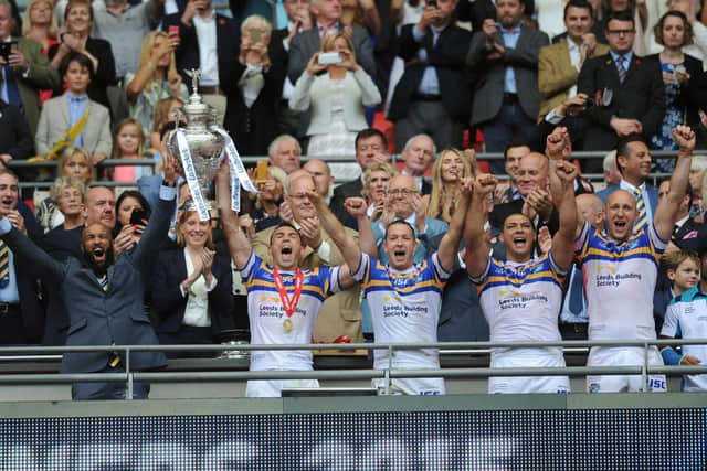 Leeds Rhinos beat Hull KR at Wembley in 2015. Picture by Steve Riding.