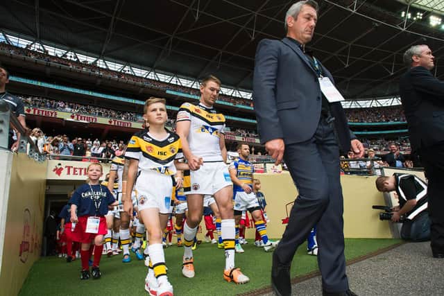 Coach Daryl Powell led Castleford out at Wembley in 2014 and hopes to do the same this year. Picture by Allan McKenzie/SWpix.com.