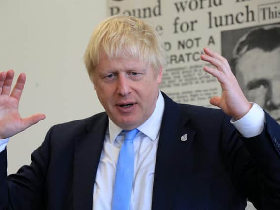 Boris Johnson pictured at The Yorkshire Post's offices last year. Pic: Chris Etchells