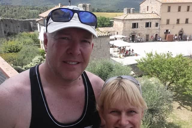 Keith and Jackie in Tuscany before he fell ill.