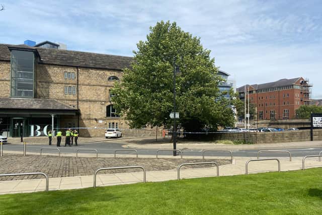 A large police cordon was put in place