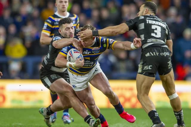 James Donaldson in action against Hull earlier this season. Picture by Tony Johnson.
