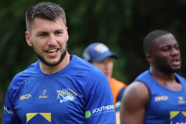 Tom Briscoe is poised to make his return from injury this weekend. Picture: Phil Daly/Leeds Rhinos/SWpix.com.