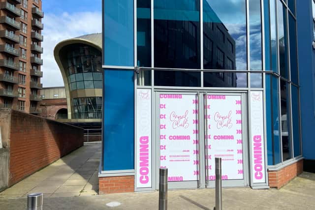 'Coming soon' posters have been put up in the windows of the space on Little Neville Street inGranary Wharf.