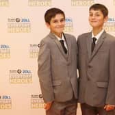 Brothers Connor Osborne, left and Jack Smith, at the St John Ambulance Everyday Heroes award ceremony in London in October 2019.